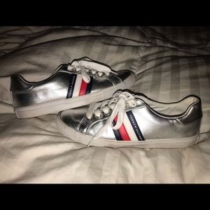 Metallic Silver Tommy Sneakers